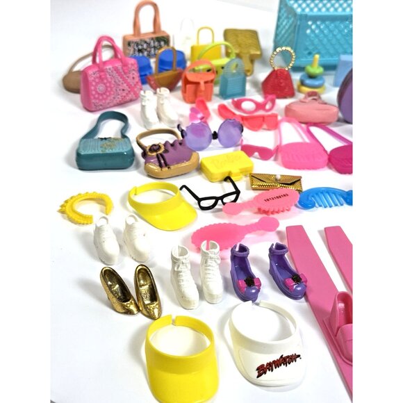 Barbie Doll Accessories Kitchen Food Brushes Shoes Purses Pets - Approx 125 pcs - Picture 5 of 6